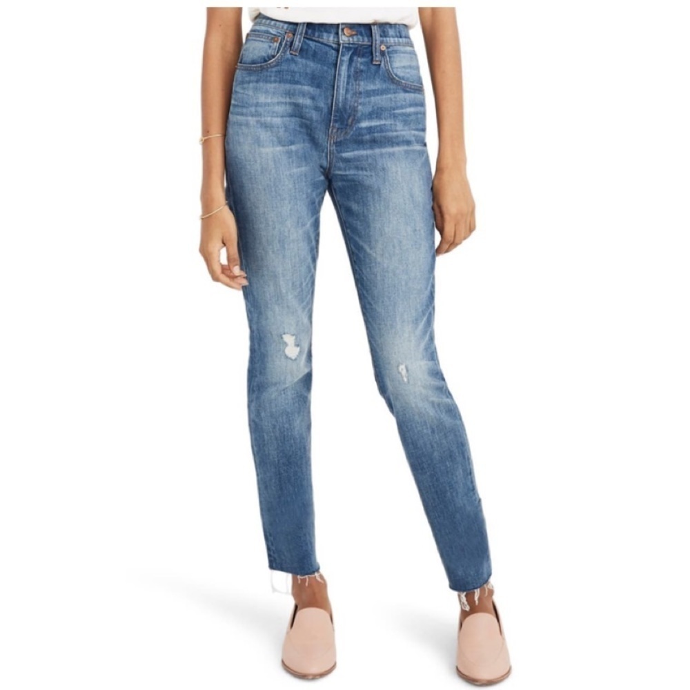 Madewell high rise slim crop boyjean 26